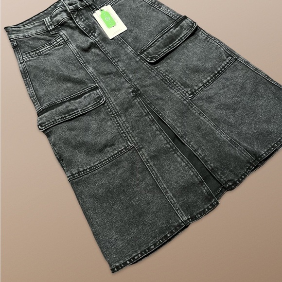 Sincerely Jules Vintage inspired Denim cargo midi skirt grunge size 3 (26) - Picture 3 of 4